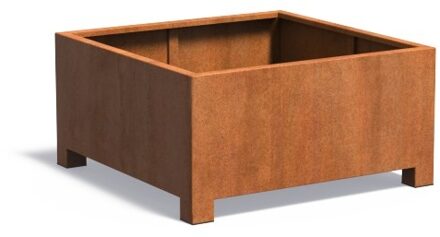 Andes cortenstaal met poten 120x120x60 cm