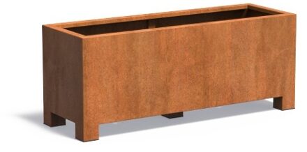 Andes cortenstaal met poten 150x50x60 cm plantenbak