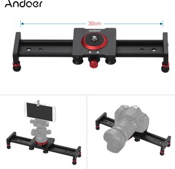 Andoer 20/16/12 inch Aluminium Camera Track Slider Video Stabilizer Rail voor Cellphone/DSLR Camcorder DV Film Fotografie 30cm