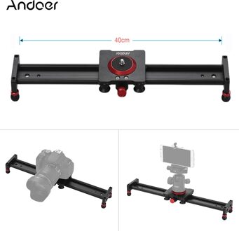 Andoer 20/16/12 inch Aluminium Camera Track Slider Video Stabilizer Rail voor Cellphone/DSLR Camcorder DV Film Fotografie 40cm