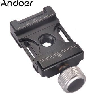 Andoer 38mm Aluminium Schroef Knop Mini Quick Release Clamp Compatibel met Arca Swiss voor 38mm QR Plaat