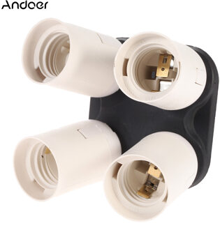 Andoer 4in1 Licht Lamp Houder Adapter Splitter E27 Socket voor Foto Video Film Studio Fotografie Softbox Accessoires