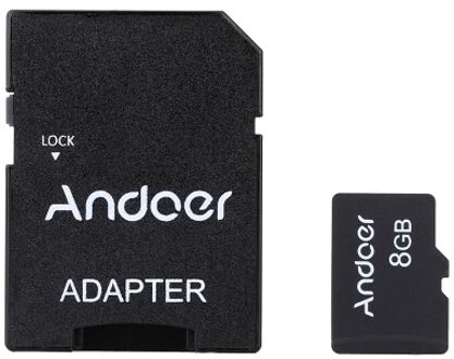 Andoer 8GB Class 10 Memory Card TF Card + Adapter + Card Reader USB Flash Drive