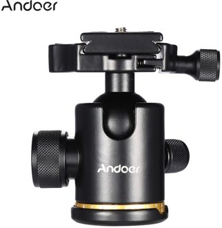 Andoer Aluminium Ball Head Balhoofd Maximale Belasting 3Kg Met Quick Release Plate 1/4 "Schroef Voor Camera Statief slideway