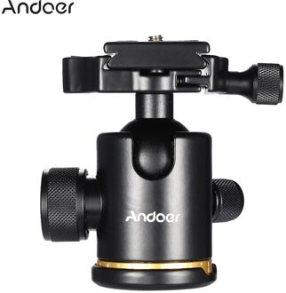 Andoer Aluminium Statief Balhoofd Met Afneembare Quick Release Plaat 1/4 "Schroef Voor Panoramisch 360 Camera Statief Slideway