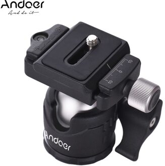 Andoer Camera Mini Tafelblad Bal Hoofd 360 Graden Video Statief Ballhead Mount Met Quick Release Plaat En Waterpas