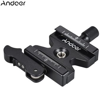 Andoer CL-50LS Quick Release Clamp w/Verstelbare Lever Knop-Type 1/4 "en 3/8" Schroef Hole Compatibel voor Arca Swiss Standaard