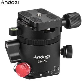 Andoer DH-55 Indexering Rotator Hdr Panorama Panoramisch Balhoofd Met 1/4 "Quick Release Plaat Bubble Niveau Zak Voor Camera statief