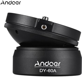 Andoer DY-60A Aluminium Statief Leveling Base Panorama Fotografie Balhoofd Voor Canon Nikon Sony Dslr Camera