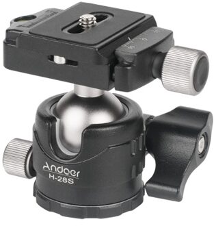 Andoer H28S Mini Ball Head 360 Degree Panoramic Low Profile Tabletop Head Monopod Tripod Ballhead Mount
