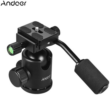 Andoer Handvat Tripod Ball Head 360 Graden Roterende Panoramisch Balhoofd Met 1/4 3/8in Schroef Gat Voor Dslr Camera max. 15Kg Belasting
