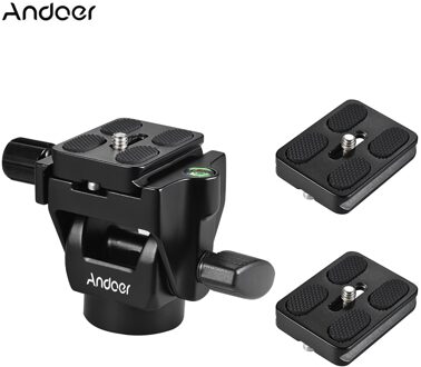 Andoer M-12 Monopod Tilt Hoofd Panoramisch Hoofd Tele Bird Watching met 3 stks Quick Release Plaat