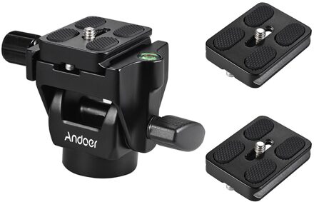 Andoer M-12 Monopod Tilt Hoofd Panoramisch Hoofd Tele Vogel Kijken Met 1Pcs 2 Stuks Quick Release Plaat 3stk plate