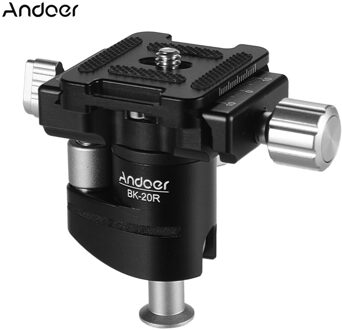 Andoer Mini Ball Head 360 Graden Draaiende Camera Statief Balhoofd Aluminium Legering Met Quick Release Plate Voor Dslr Camera