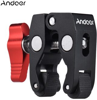 Andoer Multifunctionele Super Clamp Ball Head Clamp Magic Arm Super Clamp W/1/4 "Draad Voor Gps telefoon Lcd/Dv Monitor Video Licht Grijs