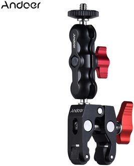 Andoer Multifunctionele Super Clamp Ball Head Clamp Magic Arm Super Clamp W/1/4 "Draad Voor Gps telefoon Lcd/Dv Monitor Video Licht Oranje