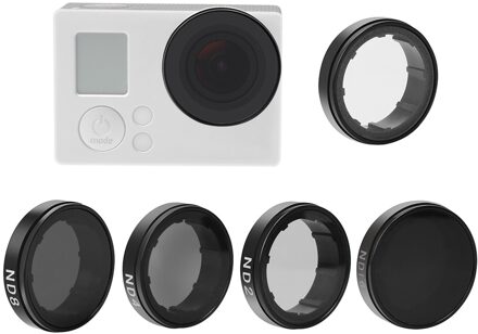 Andoer ND2/ND4/ND8/ND16/UV Filter Ronde Lens Filters Kit Camera Filter Protector Beschermende Glas voor GoPro Hero 4 3 + 3