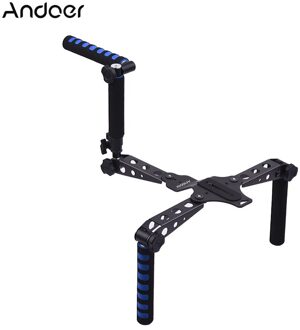 Andoer Opvouwbare Aluminium Film Filmen Video Dslr Handheld Grip Schouder Mount Stabilizer Ondersteuning Rig Kit Voor Camera Dv