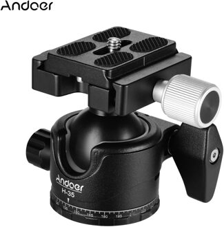 Andoer Panorama Tripod Ball Head Ballhead Mount Adapter U-Groove Lage Zwaartepunt Met Draagtas Bal Hoofd