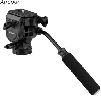 Andoer Vloeistof Hydraulische Bal Hoofd Panoramisch Max. Belasting 5Kg Met Handvat Voor 1/4 Inch Schroef Camera Camcorder 3/8 Inch Monopod Statief