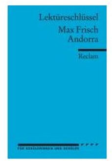 Andorra. Lektüreschlüssel Für Schüler - Frisch, Max