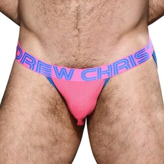 Andrew Christian Almost Naked Candy Pop Mesh Jock * Actie * Roze - Medium,Large,X-Large