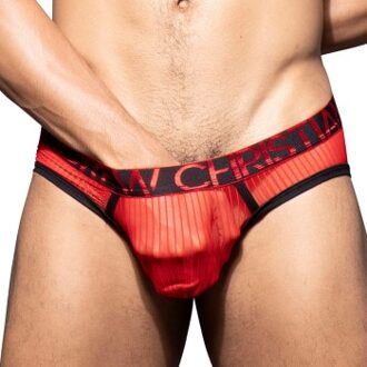 Andrew Christian Almost Naked Mesh Scarlet Brief * Actie * Rood - Medium,Large