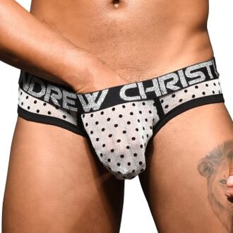 Andrew Christian Almost Naked Sheer Dots Brief Zwart,Wit,Versch.kleure/Patroon - Small