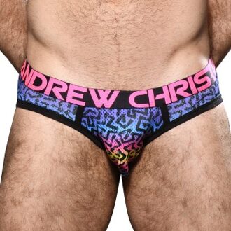 Andrew Christian Almost Naked Vivid Mesh Brief Roze,Lila,Versch.kleure/Patroon - X-Large