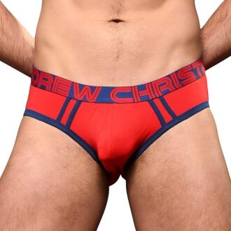 Andrew Christian CoolFlex Active Modal Brief * Actie * Blauw,Rood - X-Large