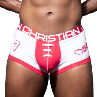 Andrew Christian Football Boxer * Actie * Rood,Wit,Versch.kleure/Patroon - X-Large