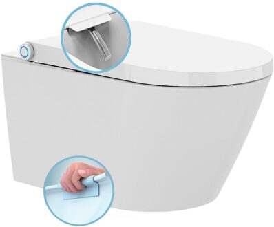 Andria douche wc wit toilet met geïntegreerd elektronisch bidet