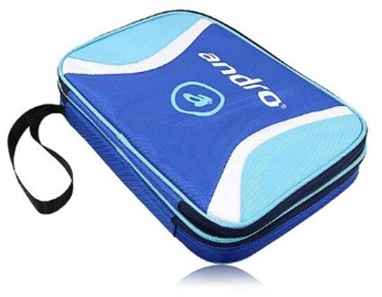 Andro Originele Tafeltennis Bag Ping Pong Case Tenis De Mesa Dubbele Laag blauw