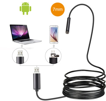 Android Endocop 2 in1 2MP 1M 2M 10M HD USB camera 7mm IP67 Walterproof Schlange USB Camera HD 720P Android Mobile USB Endoscop