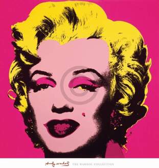 Andy Warhol - Marilyn Monroehot Pink Kunstdruk 65x70cm