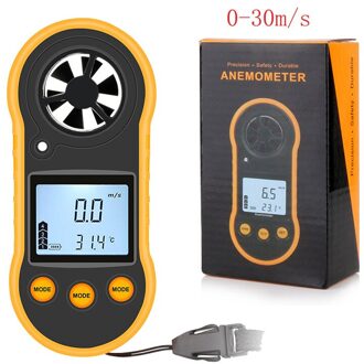 Anemometer Draagbare Thermometer GM818 Wind Gauge Meter Windmeter 30 M/s Lcd Anemometro Digitale Hand-Held Anemometer 0-30m s