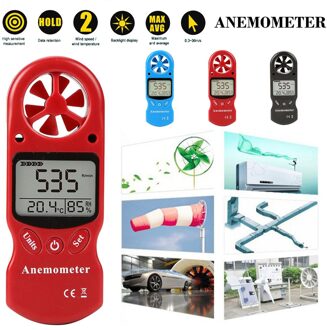 Anemometer Wind speed Handheld Digital Wind Speed Meter Portable Anemometer Sensor Wind Speed TL-300 Wind Meter rood