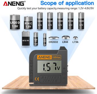 Aneng 168Max Digitale Lithium Batterij Tester Capaciteit Universal Test Geruite Belasting Analyzer Display Controleren Aaa Aa Knoopcel