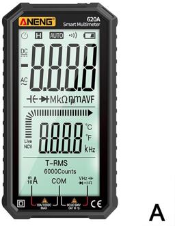 Aneng 620A Digitale Multimeter True-Rms Auto-Ranging Ac/Dc Volt Ohm Capaciteit Continuïteit Temperatuur Frequentie Meter ncv Tester
