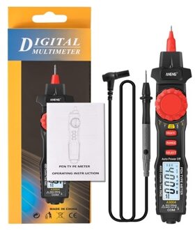 ANENG A3004 Digital Pen Multimeter Auto Range NCV AC/DC Voltmeter Ammeter Ohmmeter Resistance Meter with Capacitance Diode Test Continuity Alarm Backlit LCD Screen with Data Hold Flashlight