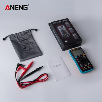 Aneng AN8008 Digitale Multimeter 9999 Telt True-Rms Blokgolf Backlight Ac Dc Voltage Ammeter Huidige Ohm Auto/handleiding Blauw