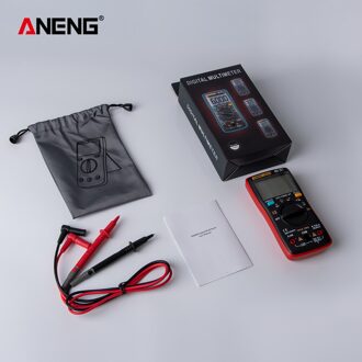 Aneng AN8008 Digitale Multimeter 9999 Telt True-Rms Blokgolf Backlight Ac Dc Voltage Ammeter Huidige Ohm Auto/handleiding Rood