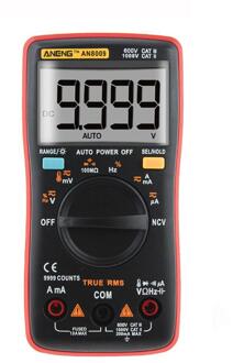Aneng AN8009 True-Rms Auto Range Digitale Multimeter Ncv Ohmmeter Ac/Dc Spanning Ampèremeter Current Meter Temperatuur Meting