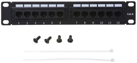 ANENG Cat6 12 Poort RJ45 Patch Panel UTP LAN Netwerk Adapter Kabel Connector