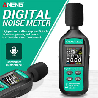 ANENG GN101 Digital Noise Meter Measurement 35-135 db Intelligent Sound Level Meter Decibel Monitor Logger Diagnostic-Tool