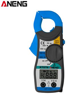 Aneng KT87N Lcd Digitale Multimeter Amperemeter Elektrische Stroomtang Ac/Dc Spanning Weerstand Tester Met Zoemer grijs
