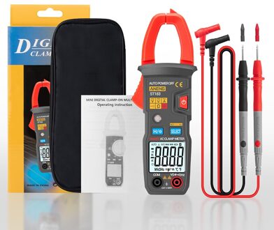Aneng ST183 Digitale Stroomtang Dc/Ac Stroom 4000 Counts Multimeter Amperemeter Voltage Tester Auto Amp Hz Capaciteit Ncv ohm Test