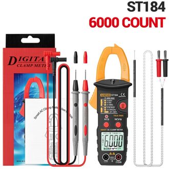 Aneng ST184 Digitale Multimeter Stroomtang 6000 Graven Professionele Meten Testers Ac/Dc Spanning Ac Ohm geel