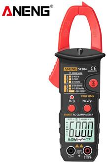 Aneng True Rms 6000 Telt ST184 Digitale Multimeter Stroomtang Professionele Meten Testers Ac/Dc Spanning Ac Ohm Rood