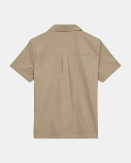 Anerkjendt 901934 akleo s/s cot.linen shirt 0536 feather grey Beige - M